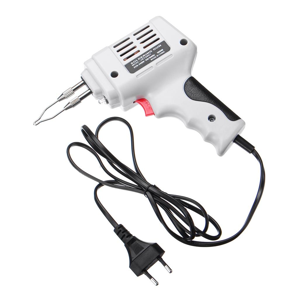 220V-240V EU 100W Electrical Soldering Iron Gun Hot Air Heat Gun Hand Welding Tool With Solder Wire Welding Repair Tools Kit