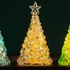 Crystal Christmas Tree Night Light Christmas Desktop Ornament Xmas Tree Lamp Christmas Gift Glow in The Dark Home Decor