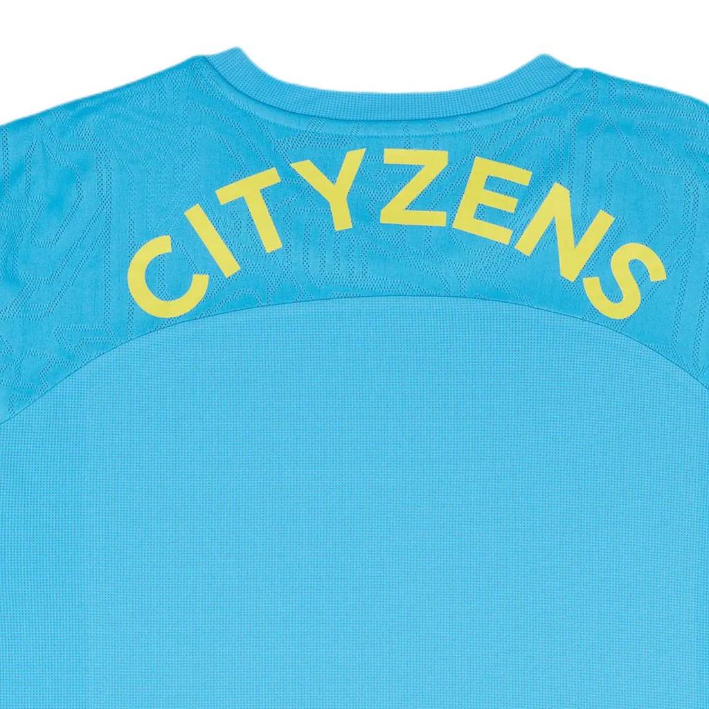 Puma Manchester City 2024-25 Comfortable Simple Letter Short Sleeve Football Shirt Unisex Tops Blue 777526-11