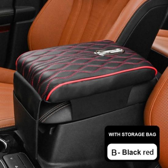 Pu Leather Car Armrest Pad Cover Auto Center Console Box Cushion Mat Storage Bag
