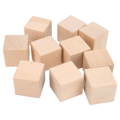 10 Stück Unfertige Holzklötze 4cm Glatt Langlebig Stabil Einheitliche Größe Kleine Holzwürfel für Bastelarbeiten