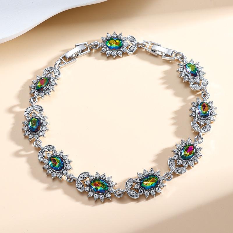 Personalisierte Trendige Modische Damen Einfaches Eingelegtes Zirkon Armband Leichter Luxus Vielseitiger Schmuck