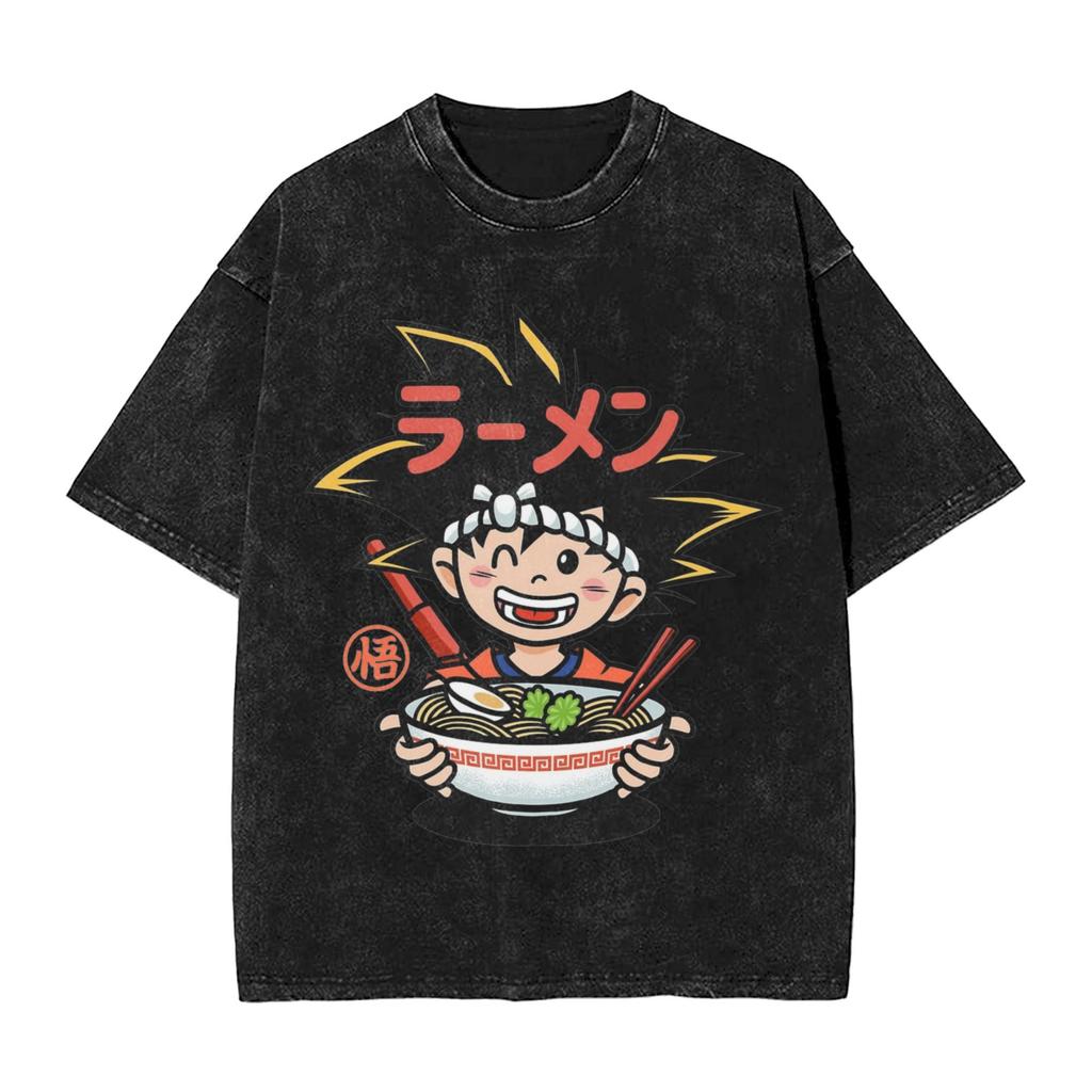 New Anime Dragon Ball Z Printed Tshirt Mens and Womens Washed Tshirt High Quality Vintage Cotton Tshirt Harajuku Tops