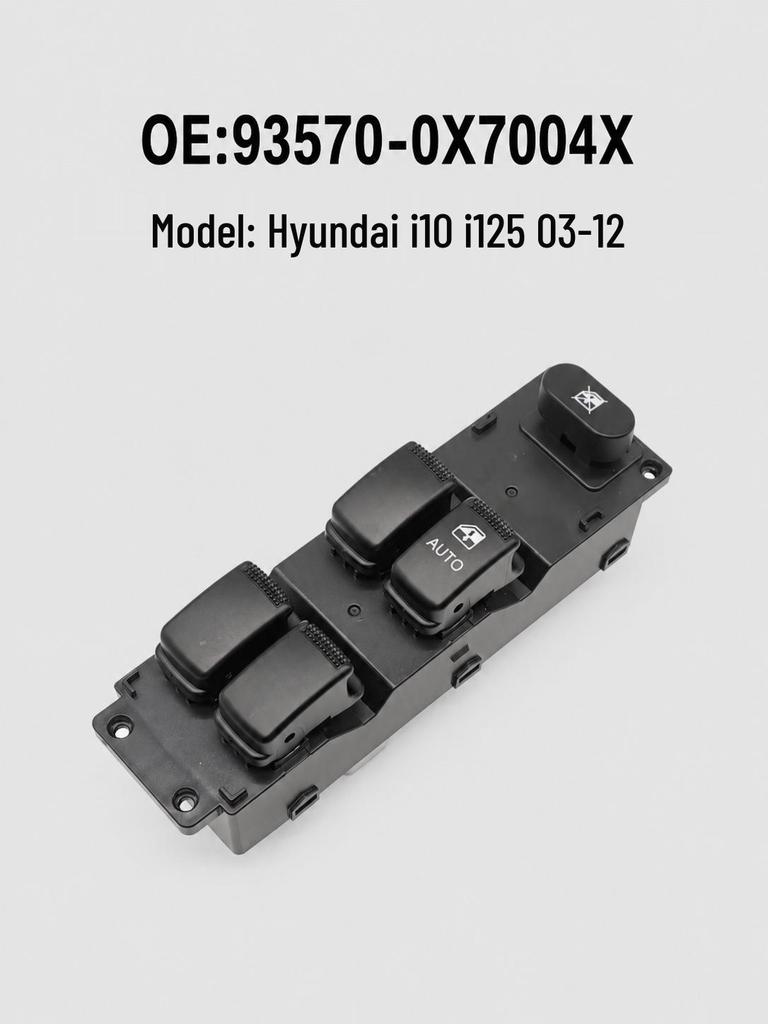 93570-0X700 Car Window Switch for Hyundai i10 (03-12) - Right Hand Drive