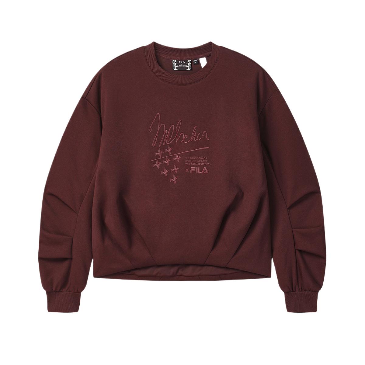 

Fila Наследие Свитшот с круглым вырезом и длинным рукавом Удобный мягкий свитшот Женский свитшот F11W548228F-WI XL