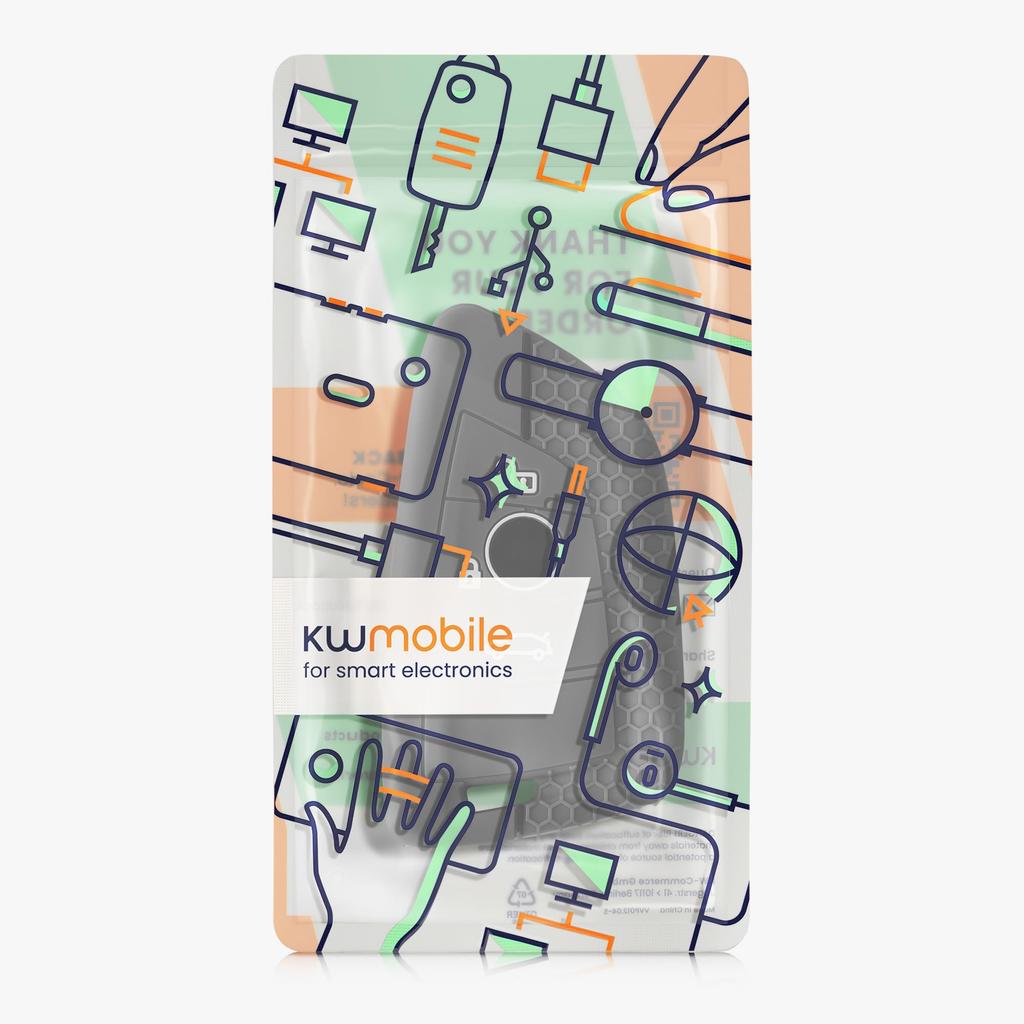 kwmobile Key Cover BMW 3-Button Car Key Smart Key Compatible
