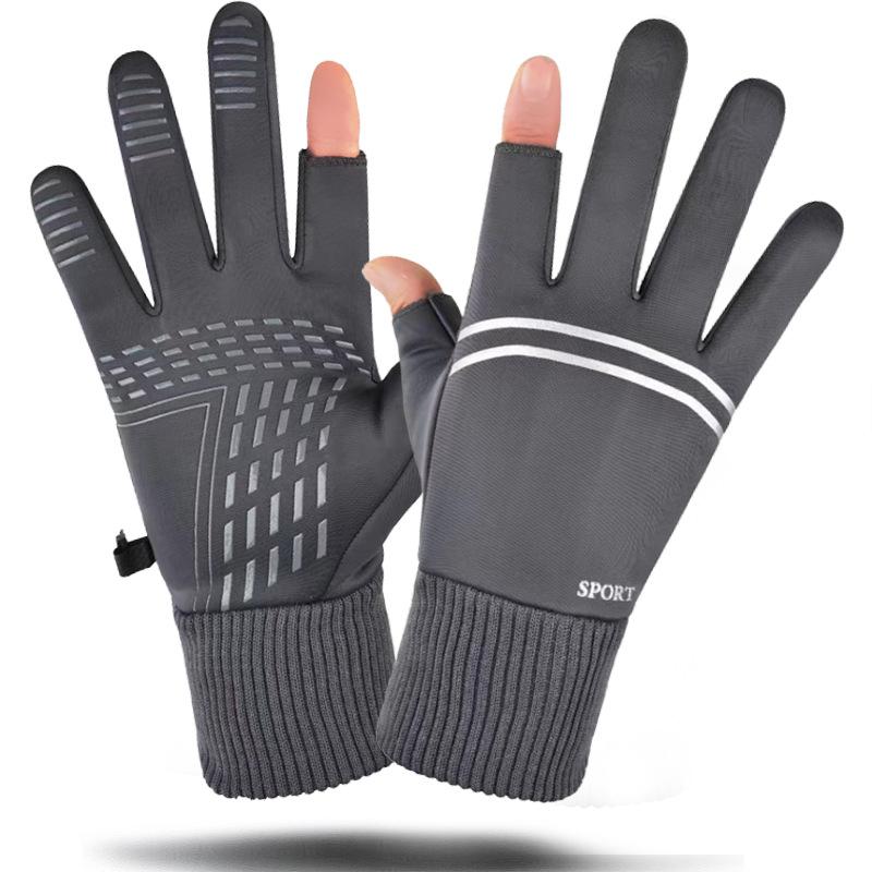 Gants de ski à écran tactile automne et hiver polaire conduite chauds antidérapants imperméables réfléchissants sports de cyclisme de plein air
