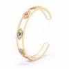 New Luxury Creative Design Turkish Evil Eye Cuff Bangle For Women Men Zircon Jewelry Hot Sale Party Wedding Lucky Gift Wholesale