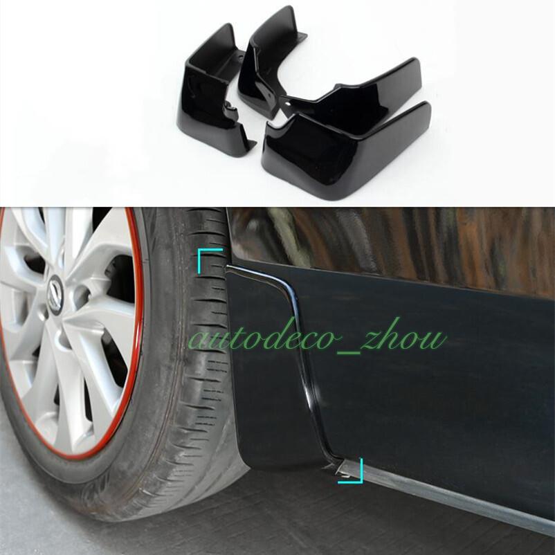 Paint Black Mud Flaps Splash Guard Fender Mudguard For 2016-2019 Nissan Sentra