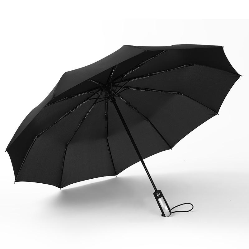 11 Bone Automatic Umbrella Vinyl Folding Weather and Rain Umbrella UV Protection Parasol Custom Sun Umbrella Portable