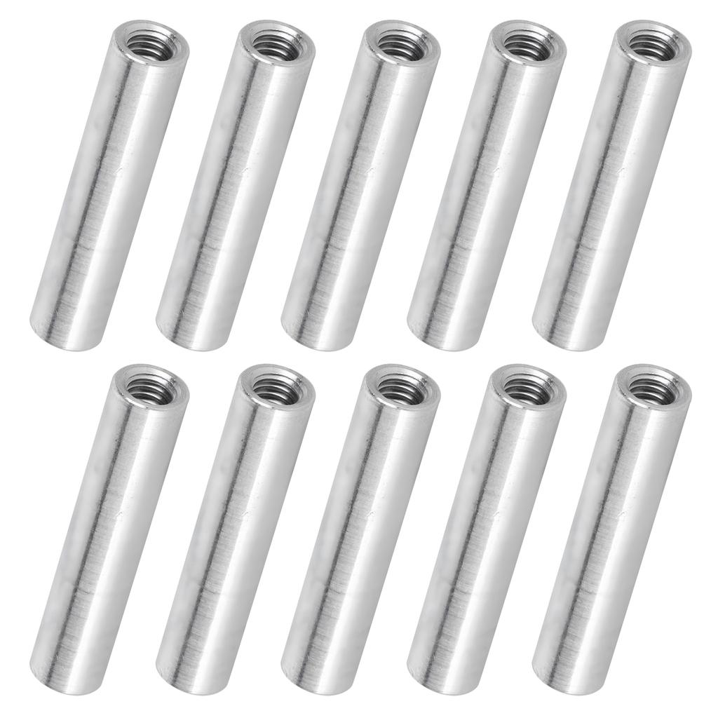 10Pcs Aluminum Alloy Column Round Female Thread Standoff Spacer Support Fasteners M4x0.7mmLong 24mm