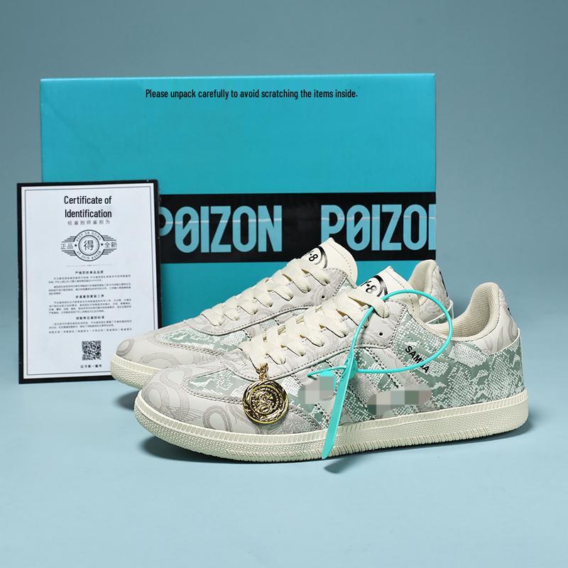 De Xun Pánské a dámské všestranné ležérní tenisky s plochou podrážkou Forrest Gump - Pár styl s designem tří pruhů Samba