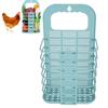 Cesto Pieghevole per Pollo e Verdure Gallo Gallina Frutta Appeso Mangiatoia Strumento di Alimentazione (blu)