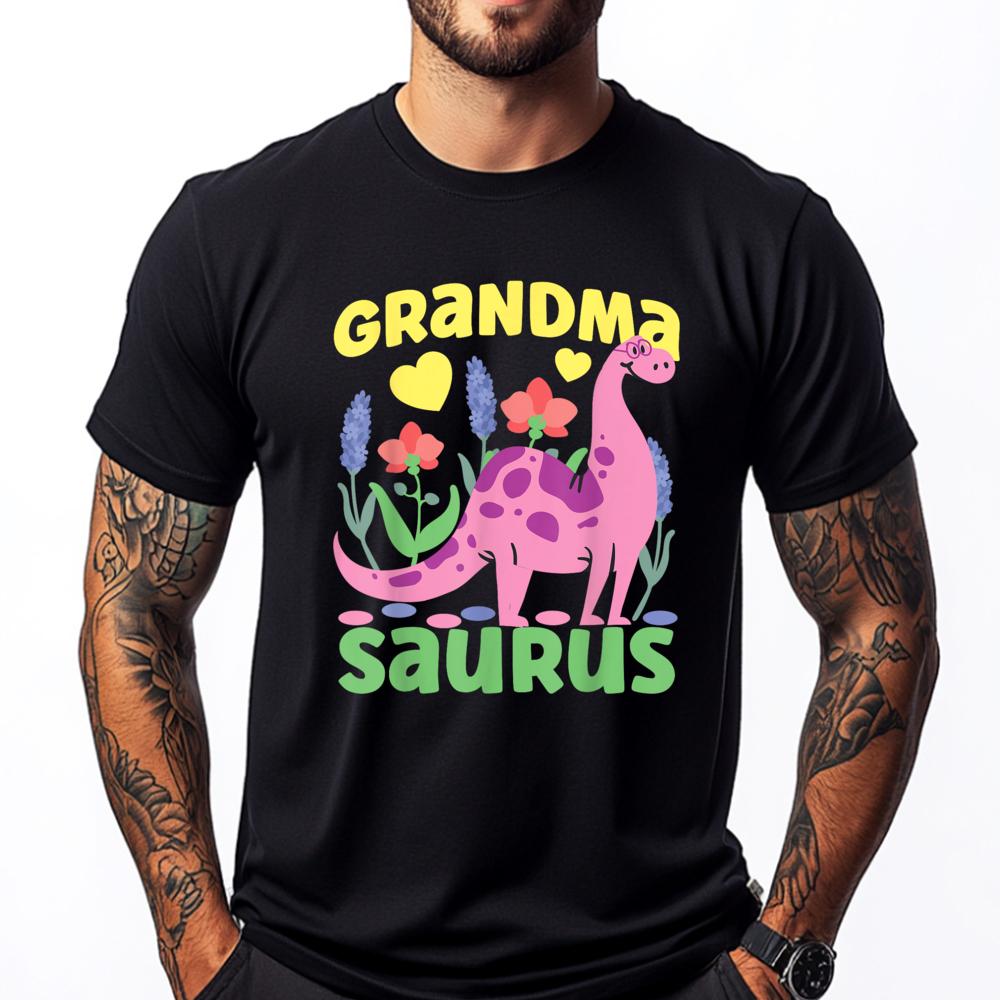 Grandma Saurus Dinosaur For Funny Grandmother Harajuku T Shirt Homme Easter Day