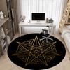 1pc Astrology Symbols Office Round Area Rug, Indoor Mat Suitable For Office, Under Office Chairs Bedroom Living Room Home Decor, Room Deco