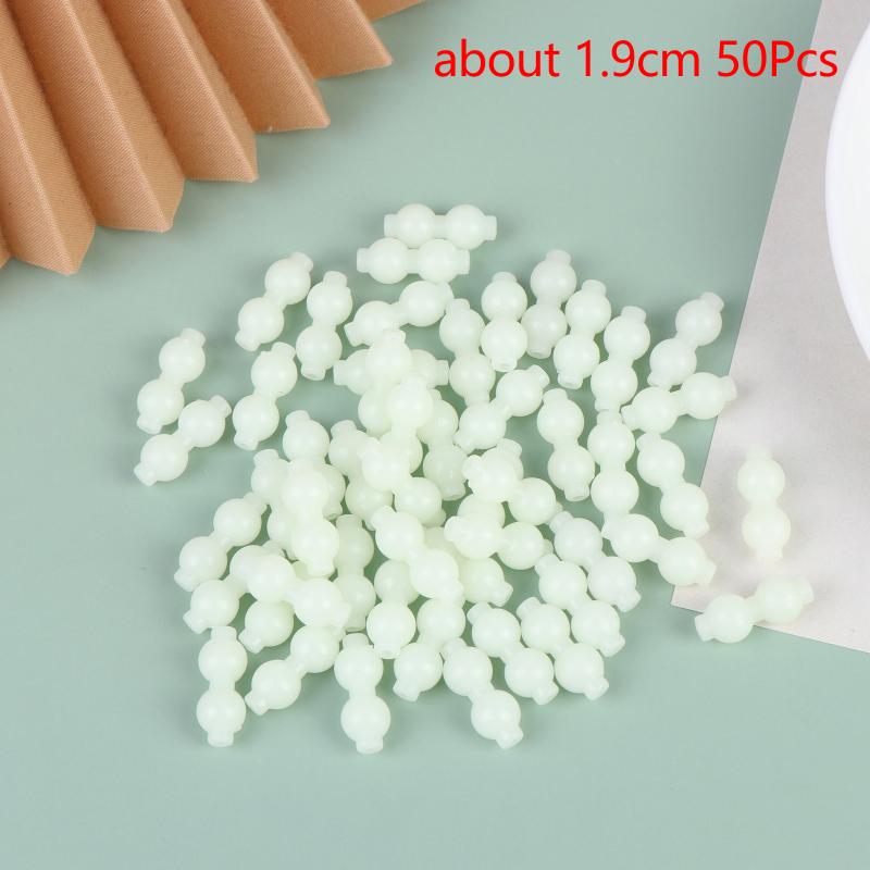 50Pcs Luminous Gourd Bead Fishing Swivel Connector Anti Tangle Tackle Accessories For Saltwater Freshwater Angling Supplies