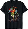Saint Michael Archangel Weighing Souls Graphic Tee Religious Christian Warrior T-Shirt