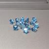 4 MM Square Cut 15 Pieces Lot Sky Blue Topaz Gemstone, Healing Natural Sky Blue Topaz Gemstone Lot For Jewelry Making Use.