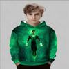New 3D Printed Pattern Hoodie for Boys, Casual Round Neck Short Sleeved, Comfortable and Fashionable Street Long Sleeved Children's Hoodie