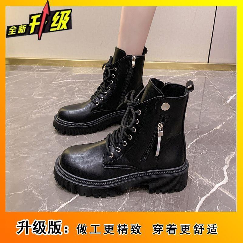 Fashion Thick-soled Martin Boots Women's Versatile Boots British Wind Locomotive Single Boots Short Boots Children 2025 Autumn and Winter New