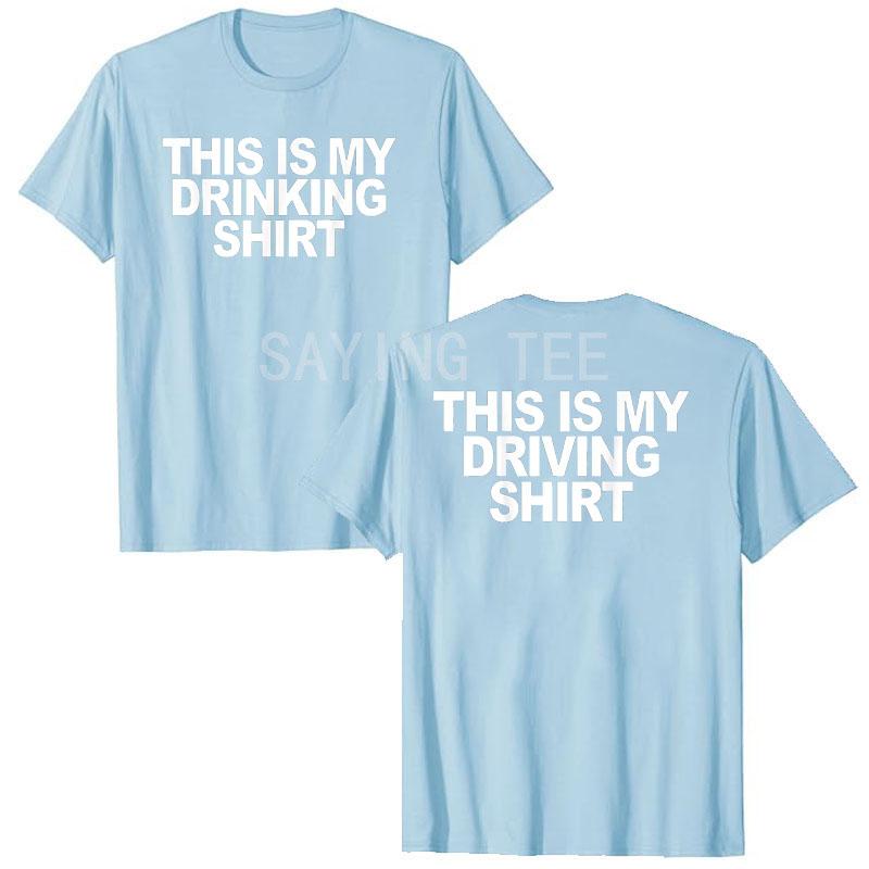 This Is My Drinking Shirt and Driving Shirts Funny Quotes TShirt Letters Printed Sayings Graphic Tee Tops Short Sleeve Blouses