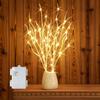 Hairui Birch Branch with LED Illumination, 45cm Tall, Tabletop Light, Nordic Style, White (Vase Not Included)