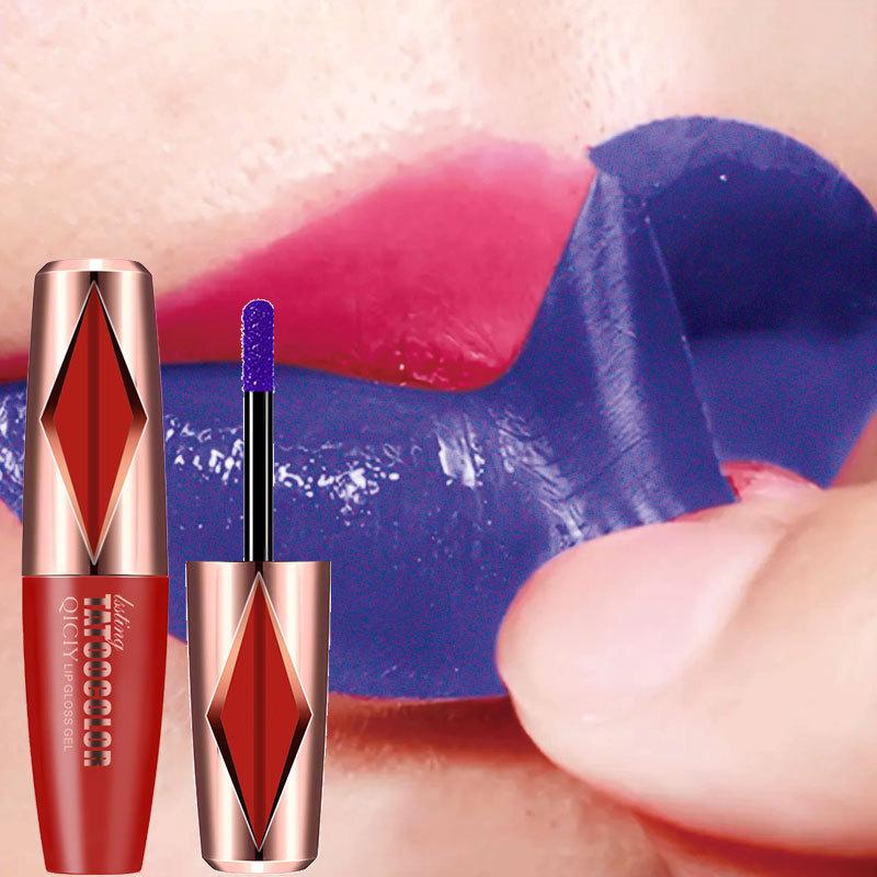 Peel Off Liquid Lipstick Rose Pink Lip Gloss Matte Outline Contour Tattoo Lip Stain Cosmetic Waterproof Transfer Lip Makeup