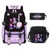KPop Demon Hunters Korean version of student school bag children's backpack pencil bag set