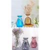 Vase blue transparent heavy glass vase origami flower arrangement green plant hydroponic decoration