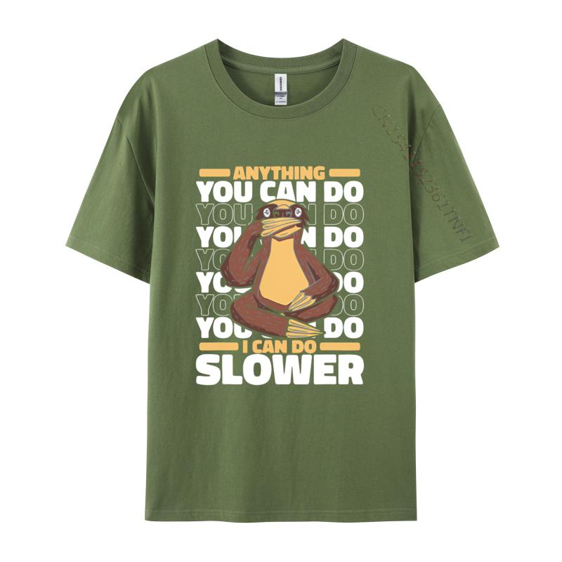 Sloth Lazy Sloths Animal Slower T Shirt Unisexs Cotton Oversized Printing T Shirts Harajuku Tshirt Unisex Tees Tops