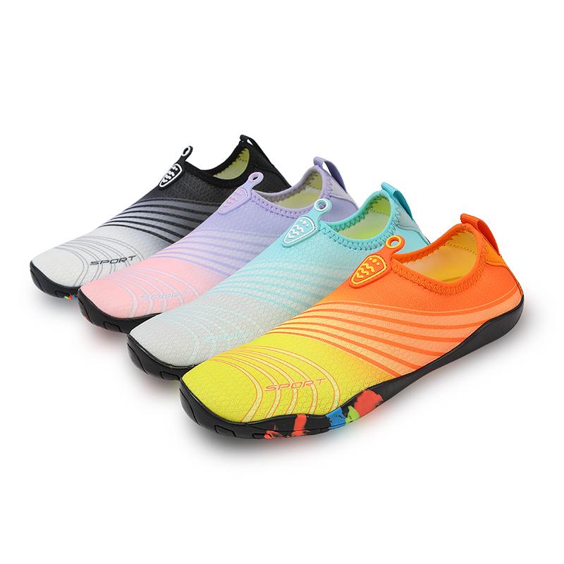 Soft Sole Aqua Shoes for Men Women Breathable Quick Dry Water Sneakers Elastic Slip-on Wading Footwear for Beach Walking Surfing
