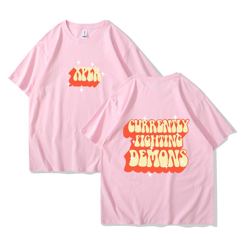 2024 New Sam and Colby XPLR Fighting Demons Merch Cotton T-Shirt Men and Woman Short Sleeve Funny T Shirt Unisex Harajuku Tops