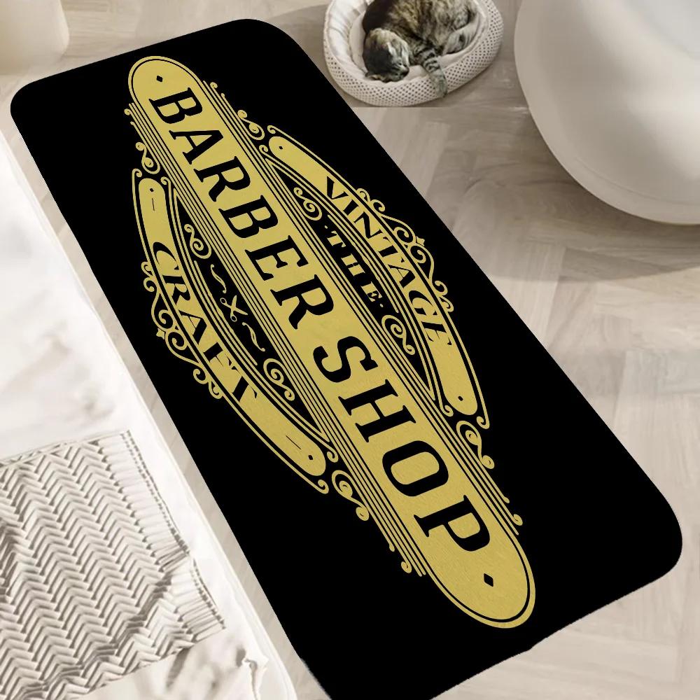 Barber Shop Entrance Door Mat Bathroom Rug Custom Doormat Carpet In the Living Room Mats Modern Home Decor Floor Carpets Bath
