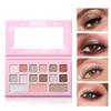 15-Color Multi-Functional Face Palette, Eyeshadow Pink Blush Highlighter Bronzer, Long Lasting Matte & Glitter Shimmer Eye Cosmetics Set
