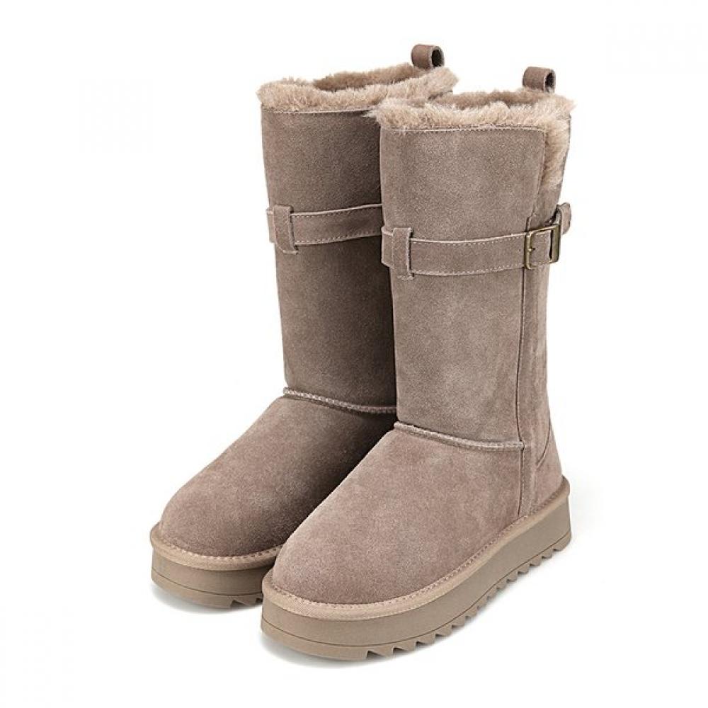 Женские меховые ботинки Barbara 3 см Пряжка из коровьей кожи Bbi881br 255mm