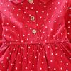 Girls' Dress Heart Dot Full Print Children's Long Sleeve Shirt Dress