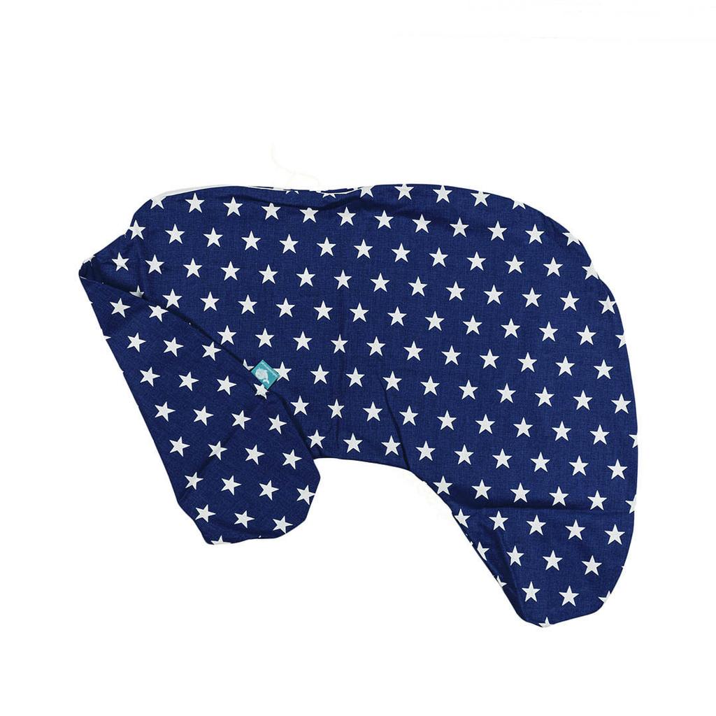 Cover Pillowcase Small Crescent for Breastfeeding Babyuniverse 100% Cotton - Navy Stars