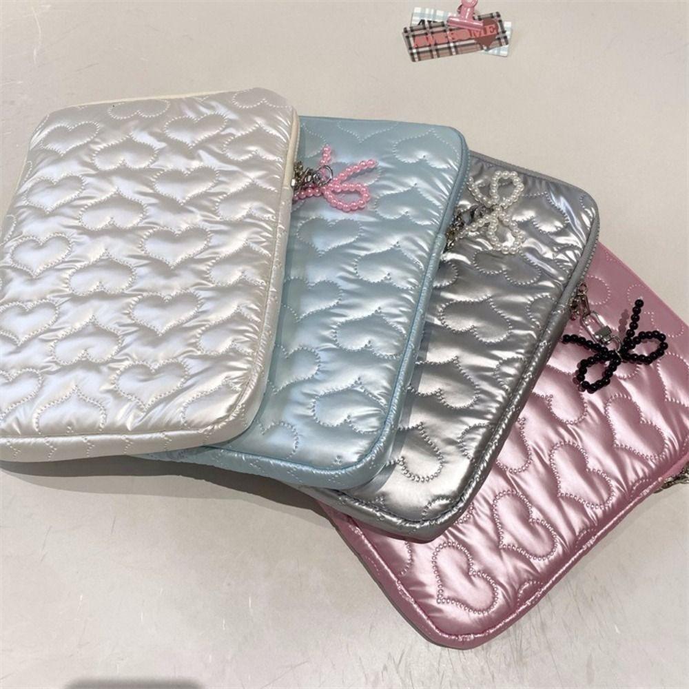 13 15 inch Laptop Sleeve Heart Bowknot Tablet Pouch 2024 Storage Bag  Office School