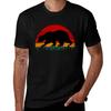 California Bear Retro Vintage Sunset Forest Tshirt Festival Short Sleeve Tshirt