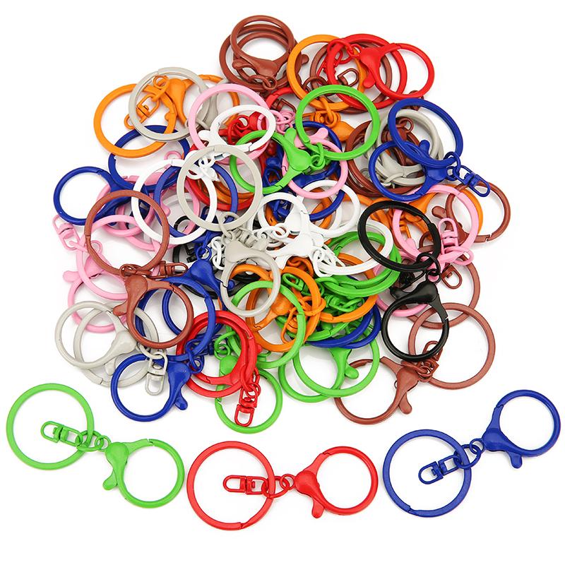 10pcs Metal Alloy Keychain Accessories Rotating Buckle Buckle Keyrings Key Chains Lobster Clasps Hooks Key Ring Jewelry Making