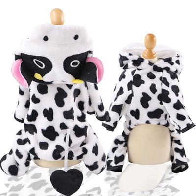 Herbst und Winter neue Produkte Hund Korallenfleece Katze Kleidung Haustier Kleidung Kuh Katze Verwandlung mittelgroßer Hund Hundebedarf