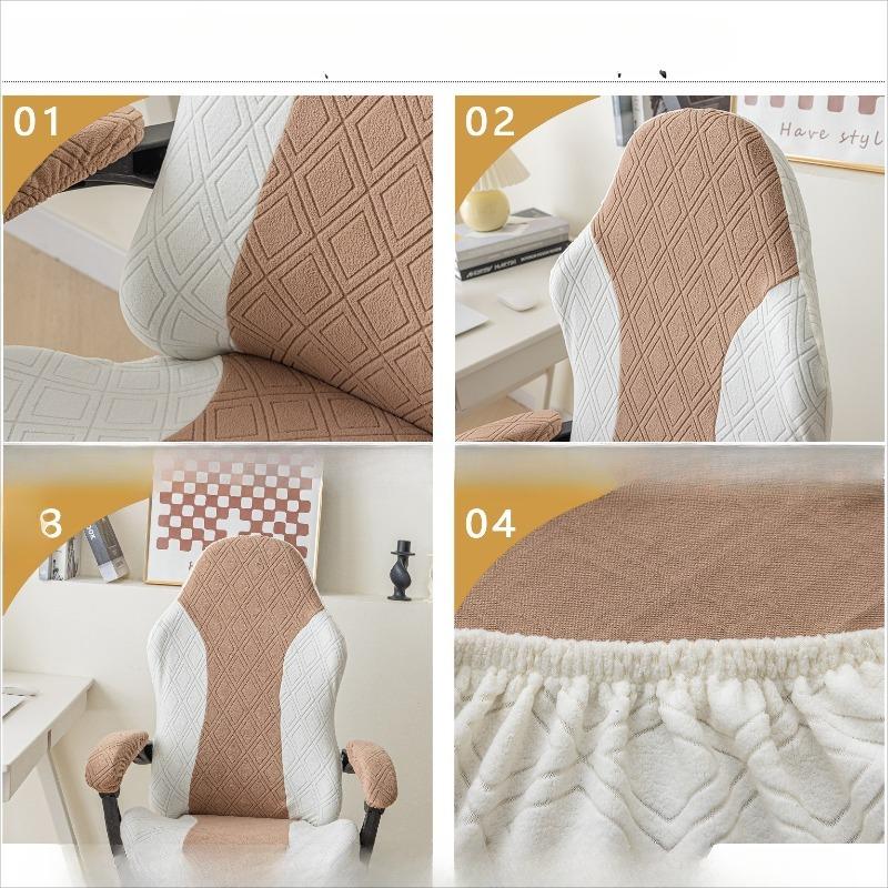Gaming Chair Cover New Stretch Dual Tone Office Computer Chair Spinning Chair Cover Dust Protection for Gaming Setup