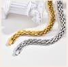 Watchband Statement Chain Bracelet for Women, Bold Strap Chain Bracelets, Stainless Steel Links Wristband