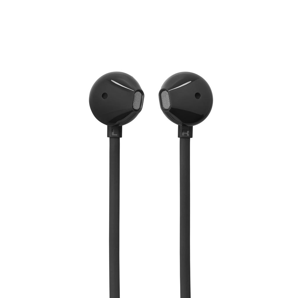 JBL TUNE 305C Wired In-Ear Earphones 12.5mm Dynamic Driver USB Type-C Hi-Res 96 kHz 24-bit Microphone Flat Cable Black