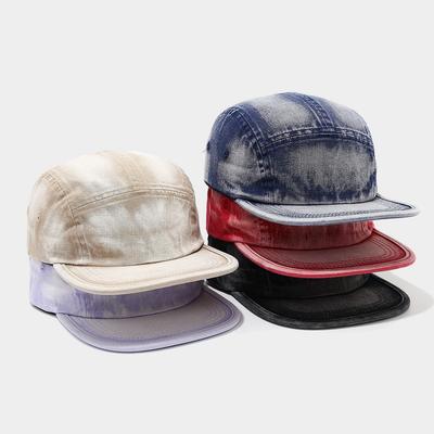 Retro Tie-dye Old Washed Flat-brimmed Baseball Cap Men's and Women's Fashion Versatile Street Trend Sunshade Cap