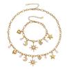 Oumaijia Zircon Star & Pearl DIY Necklace and Bracelet Set