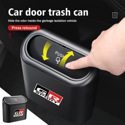 Car Garbage Can Storage Box Rubbish Organizer Trash Bin For S6 Gazoo Racing TRD Corolla Yaris Chr Auris Rav4 Prado JH6