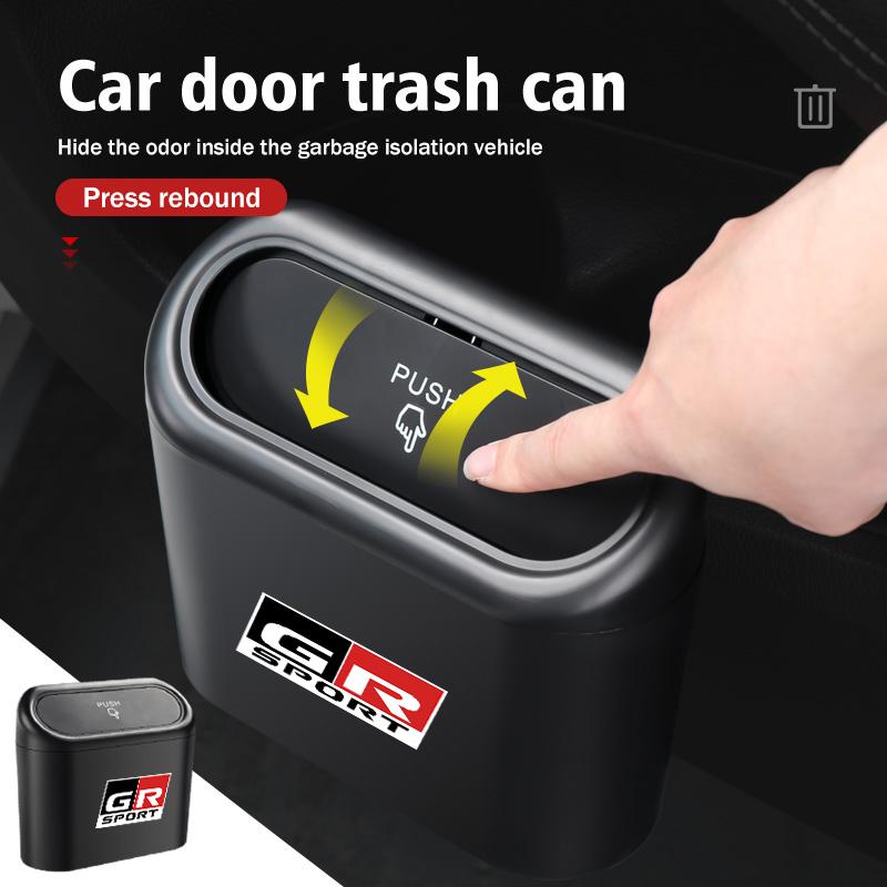 Car Garbage Can Storage Box Rubbish Organizer Trash Bin For S6 Gazoo Racing TRD Corolla Yaris Chr Auris Rav4 Prado JH6