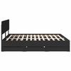 Bed Frame with Drawers Black 180 x 200 cm Particleboard