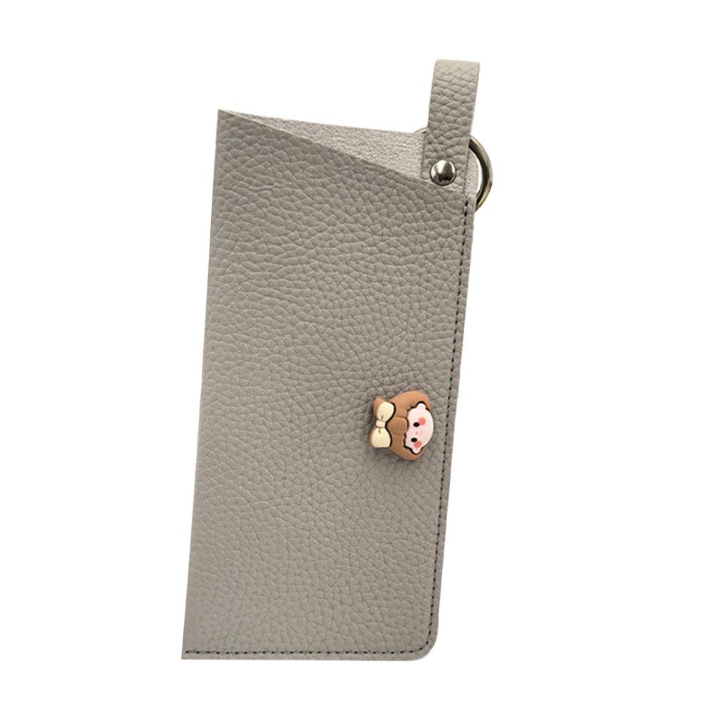 

with Keyring Sunglasses Pouch Solid Color Hanging Sunglasses Eyewear Accessories світло-сірого кольору